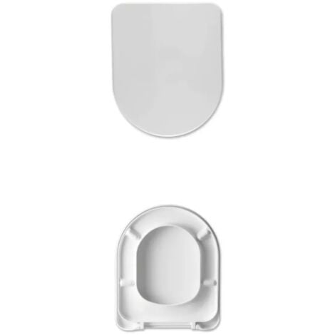 Standard Close Toilet Seat Spring White Gloss D Shape Semi Wrapover Roca