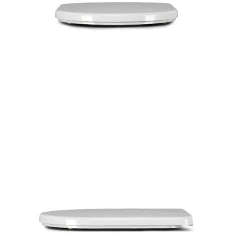 Standard Close Toilet Seat Spring White Gloss D Shape Semi Wrapover Roca