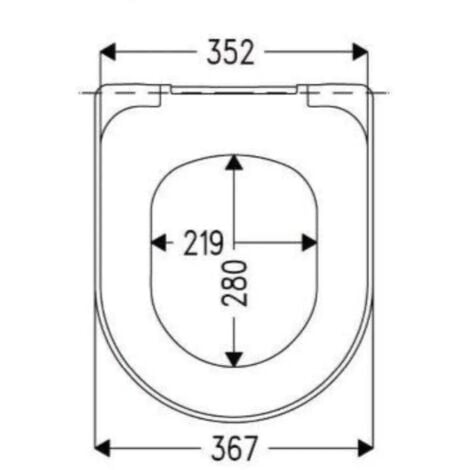 Standard Close Toilet Seat Spring White Gloss D Shape Semi Wrapover Roca
