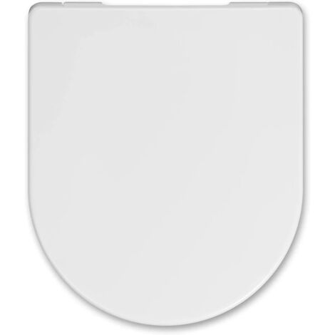 Soft Close Toilet Seat White Gloss D Shape Wrapover Modern Style Roca Bacan