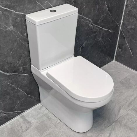 Comfort Height Toilet Rimless Back To Wall Design Tall Disabled Elderly Carrie, Without Pan Connector (1/5)