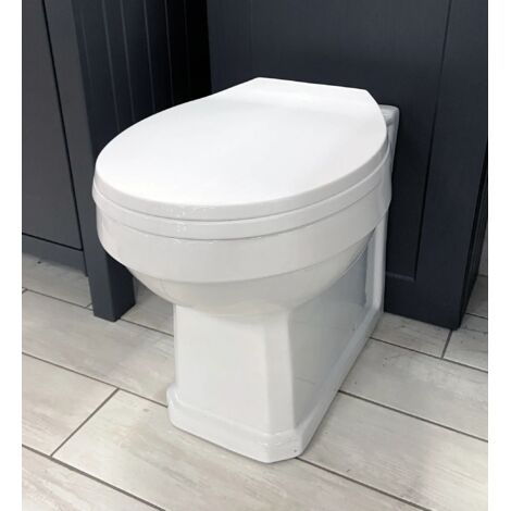 Nuie Carlton Back To Wall Toilet Pan with Soft Close WC Seat York Richmond