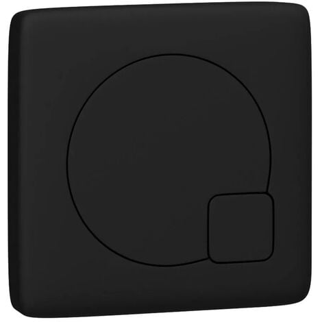 Hudson Reed Contemporary Matt Black Dual Flush Plate WC Toilet Push Button