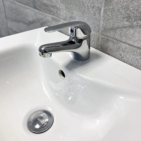 Designer Bathroom Vanity Basin Sink Unit Storage White Gloss Various Sizes, 750mm-without Tap/Waste