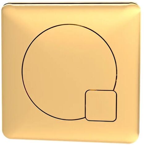 Hudson Reed Contemporary Brushed Brass Dual Flush Plate Toilet Push Button