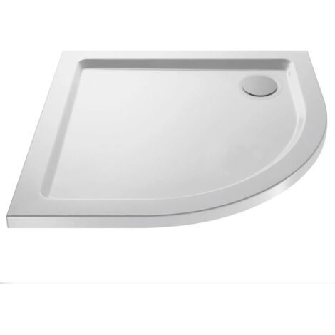 900mm Quadrant Shower Tray Low Profile Modern Style with Waste Option, Without Waste