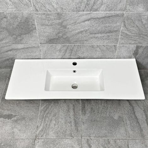 1010mm x 365mm Large Ceramic Bathroom Furniture Sink Vanity Basin ...