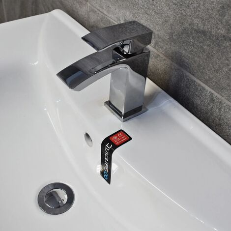 750mm Vanity Unit Anthracite Grey Gloss Basin Sink Designer Bathroom Storage, No Tap & Waste