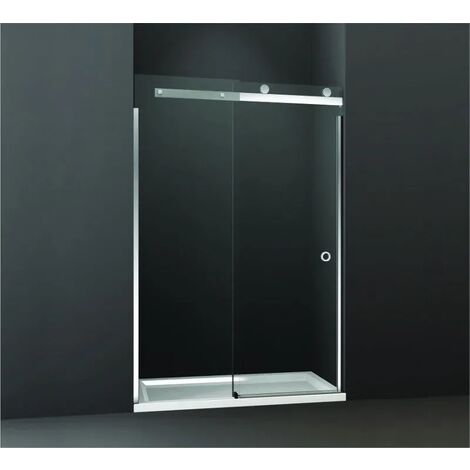 Merlyn Showering - 10 Series Sliding Door - 1100 Width - Side Panel and Tray, Left Hand-800mm-No Tray (1/5)