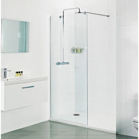 Roman Select 8mm Wetroom Walk In Glass Panel Shower 800 900 1000 1100 1200 1400, 600mm (1/3)