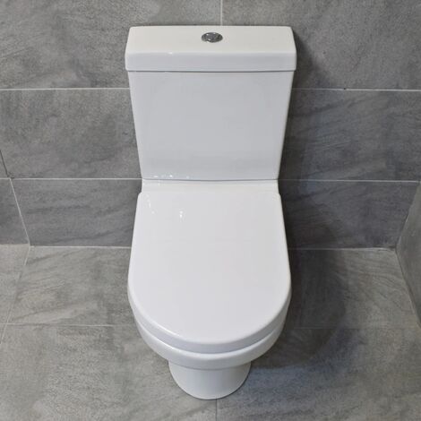 Hydros Charlotte Close Coupled Toilet Modern Style WC Inc Soft Close ...