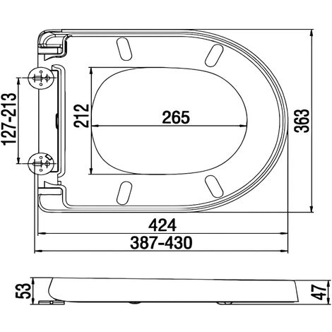 Rak Resort Mini Soft Close WC Toilet Seat Quick Release