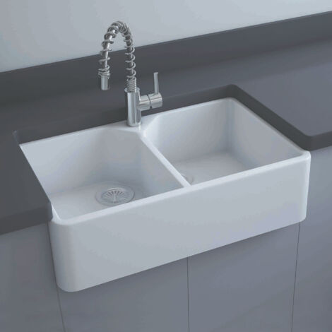 Rak Ceramics Gourmet 10 Belfast Double Bowl Kitchen Sink