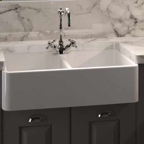Rak Ceramics Gourmet 10 Belfast Double Bowl Kitchen Sink