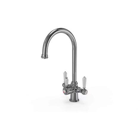 Ellsi Traditional Style 3 in 1 Instant Hot Water Kitchen Tap Chrome Finish