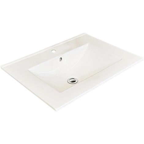 Derby Inset Ceramic Basin Bathroom Sink for Vanity Unit 610 x 460mm