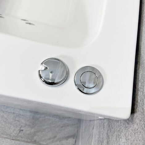 Suma Square Style Whirlpool Spa Bath 1600 x 700mm with Jet & Light Options, 6 Jets