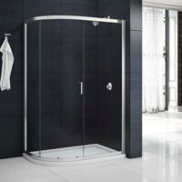 MERLYN MBOX One Door Offset Quadrant Shower Cubicle Enclosure, 1200 x 900mm