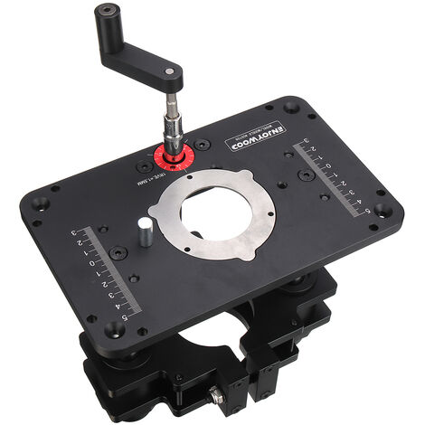 ENJOYWOOD GD7 PRO Ascenseur de routeur pour routeur à bois 69mm pour table de routeur Ascenseur avec plaque de routeur Travail du bois de précision Fantablau