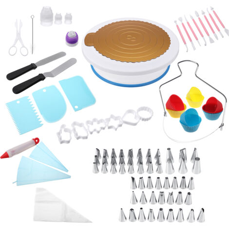 Kit Pâtisserie 542 Pièces - Moules à Charnière, Douilles, Poches, Plateau Tournant, Outils Fondant, Pour Décoration Gâteaux