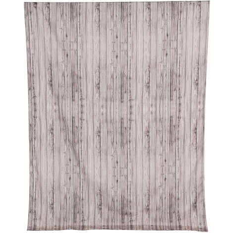 Nappe en toile cirée rectangulaire effet bois planche gris