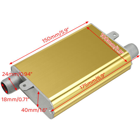 24mm Chauffage De Stationnement Tuyau D'échappement Silencieux En Alliage Daluminium Silencieux De Chauffage Droit Pour Eberspacher Airtronic D2 D4 D4s Noir 90640033