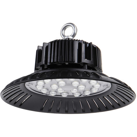 Projecteur LED Industriel UFO 100W - 10000LM, IP65, Pour Atelier, Garage Ou Entrepôt, Installation Facile
