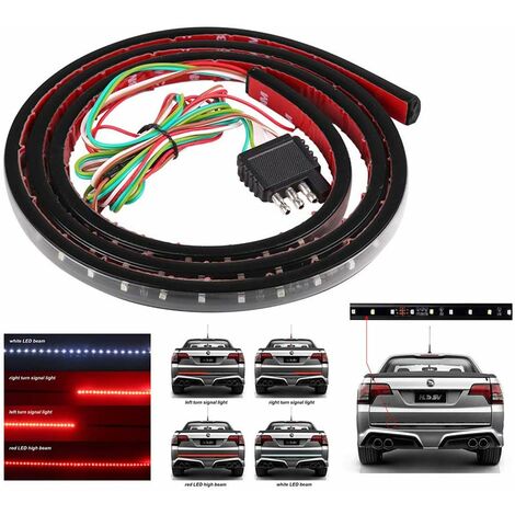 Mintice - Lot De 5 Bandes LED Rouge 12V 30cm - 15 LEDs - Étanche IP67 - Adhésif Double Face