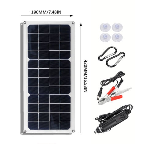 Kit Panneau Solaire Pliable 130W + PMW LCD-USB 12V/5A Solar + Kit