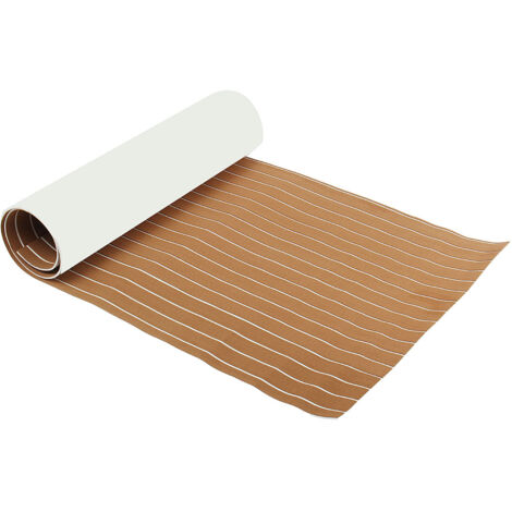 2400x900x6mm Tapis de Bateau Plancher Marin Teck EVA Decking En Mousse Décor Auto-Adhésif EVA Mousse Tapis De Sol Couverture (1/5)