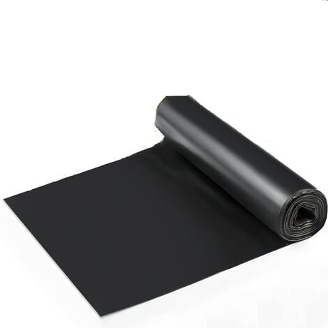 Liner de bassin en PVC 8 m x 6 m 0,5 mm noir, bâche pour le