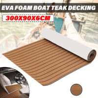 300x90x0.6cm Marron Plancher de bateau EVA Imitation Teck Feuille de pont Tampon Tapis de protection sol EVA Boat mousse plancher