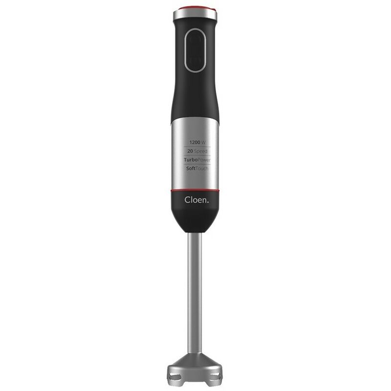 Batidora de mano eléctrica Cloen, potencia de 1200W, cuchillas de titanio, mango antideslizante, 20 velocidades, función TURBO y Pica Hielo, licuadora eléctrica, batidora de alta potencia, Easy Hand Blender Cloen