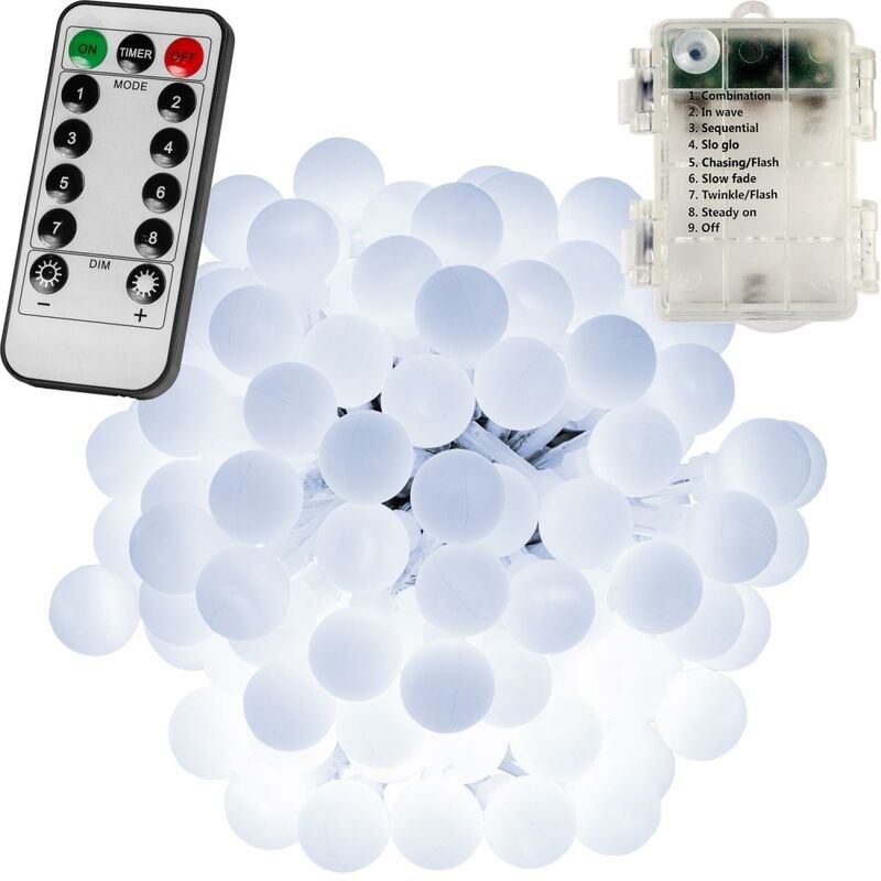 VOLTRONIC LED Lichterkette Mit Fernbedienung - IP44 Für Innen & Außen, 5 Größen Wählbar