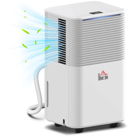 HOMCOM Portable Quiet Dehumidifier for Home, Electric Air De-Humidifier 10L