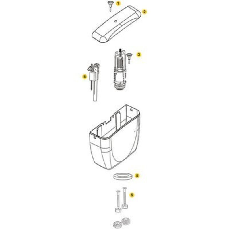 Bouton Poussoir Chromé Pour Chasse D'eau Siamp Storm 33A - Compatible 38-44 Mm, Installation Facile