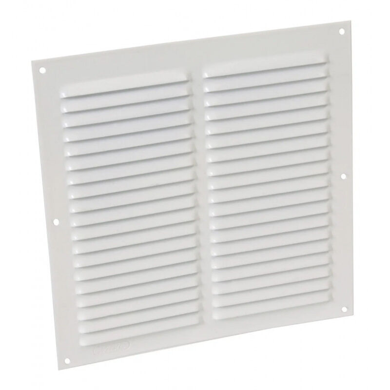 Grille alu laque blanc avec moustiquaire carrée 15x15
