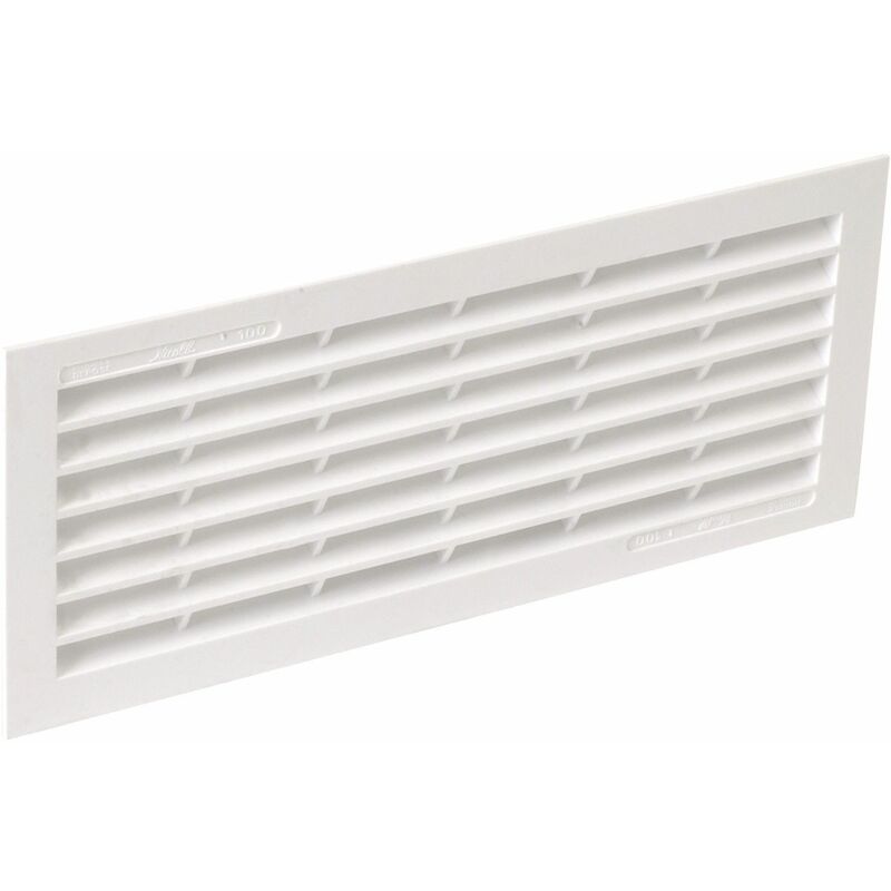 Grille de ventilation rectangulaire blanche - Insufflation - 200 x