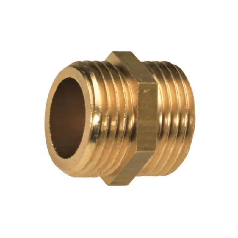 Mamelon laiton double mâle 1/2", 15X21