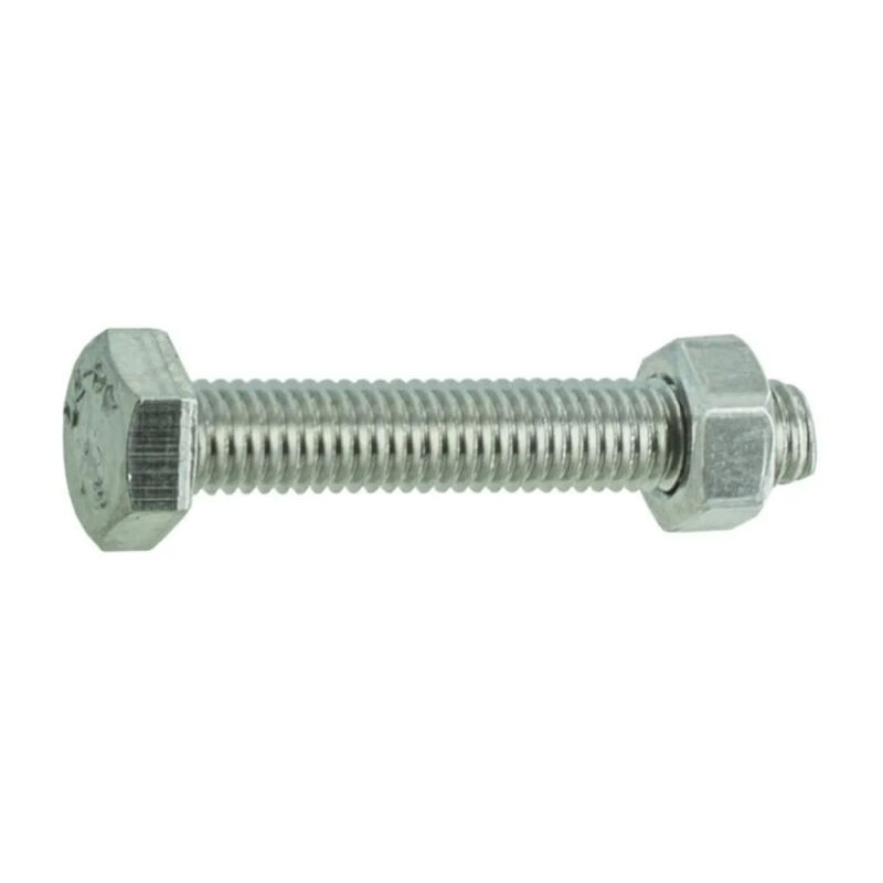 Boulon à tête hexagonale inox A4 10x40mm, 3 pièces.