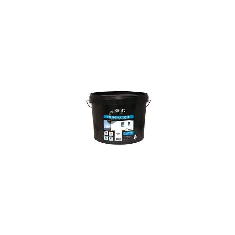 Peinture façade acrylique blanche 10L, KALITT
