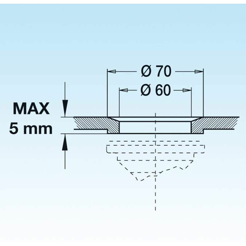 Bonde d'évier INOX coudée perçage 35 mm, tuyau 25 mm