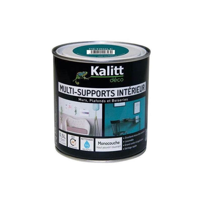 Peinture multi support mat pétrole 0.5 litre