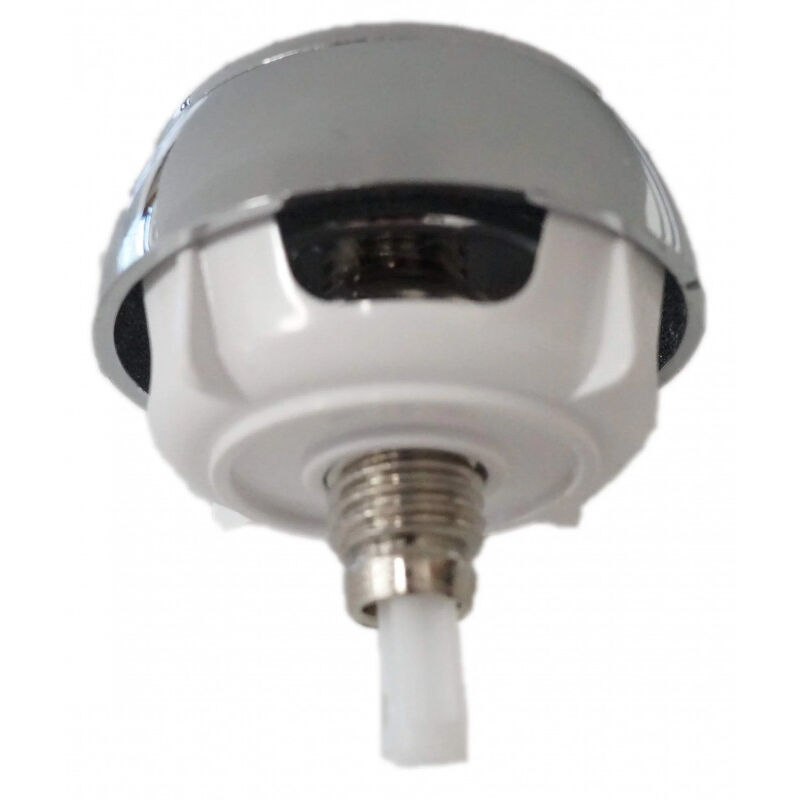Bouton Poussoir Chasse D’eau Chromé – Compatible Siamp Optima 49, Twyford – Double Chasse, Diamètre 48 Mm – ABS Argenté