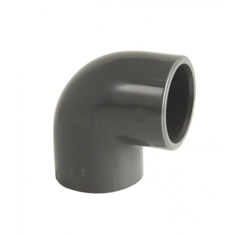 Coude Pvc 50 Lot De 2 Coudes PVC Pression 90° Male Femelle / 50mm Intérieur Vers 50mm Extérieur Intérieur PN16 / Piscine Et Arrosage Raccord Piscine 50mm