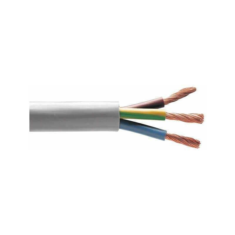 Centrale Brico Câble électrique 5 G 2.5 mm² ho5vvf L.10 m, gris