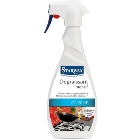 Starwax – Dégraissant intensif pour cuisine – Élimine graisses cuites et adhérentes – Pulvérisateur 500 ml – Formule non coulante