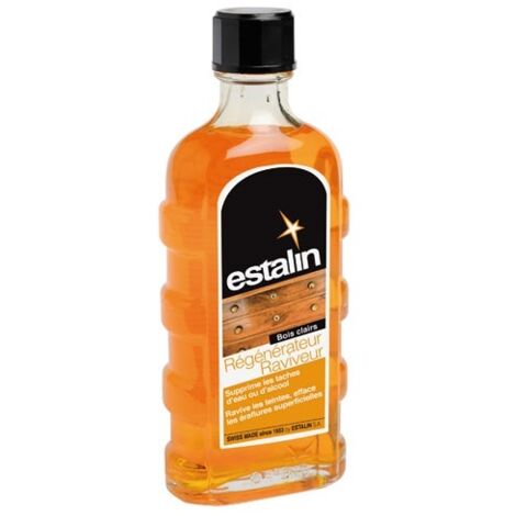 Régénérateur bois clair 125ml – Élimine taches d'eau et d'alcool – Ravive teintes et efface éraflures – Pour bois clair – Estalin