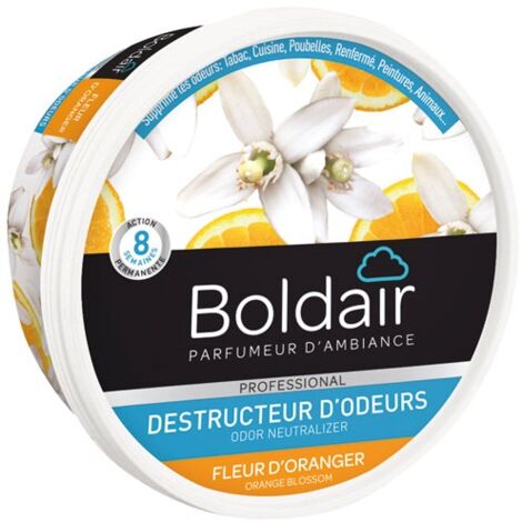 Destructeur d'odeurs gel bloc 300g – Formule biologique – Neutralise les mauvaises odeurs jusqu'à 8 semaines – Pour surfaces jusqu'à 30m² – Boldair