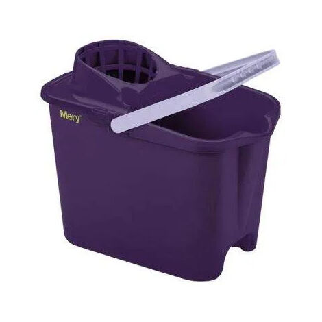MERY - Seau rectangulaire 14L avec essoreur lilas (1/2)